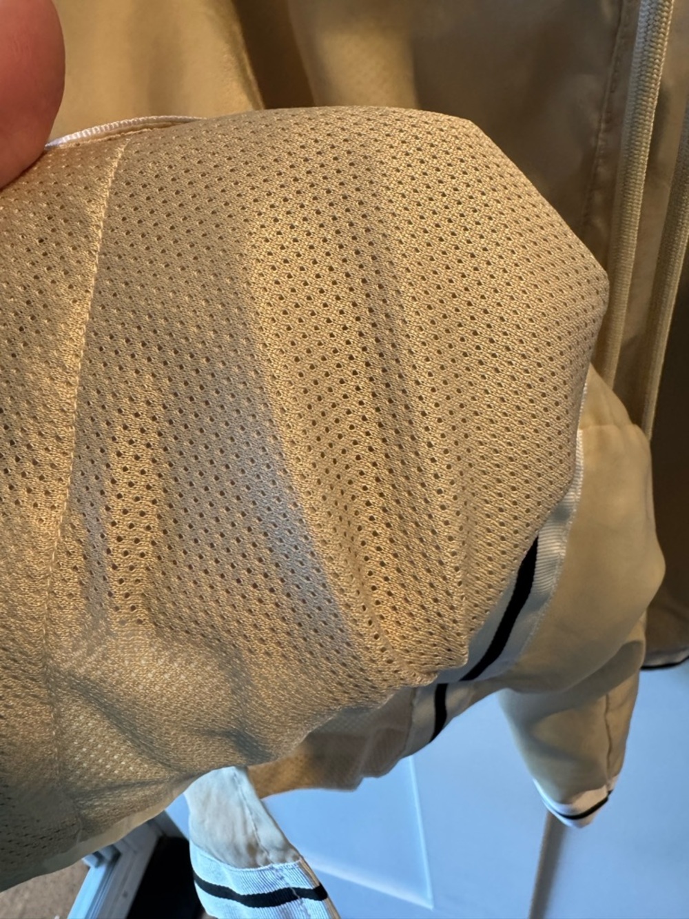 Jordan Men's Tan Athletic Shorts with Black Trim - Picture 5 of 6